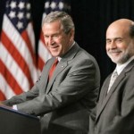 bernanke insieme a bush bernanke insieme a bush