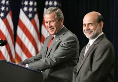 bernanke insieme a bush