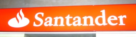 logo della banca spagnola santander